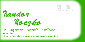 nandor moczko business card